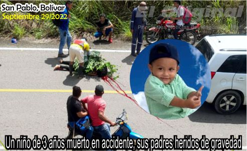 Un Niño De Tres Años Muere En Accidente De Tránsito, Sus Padres Heridos ...