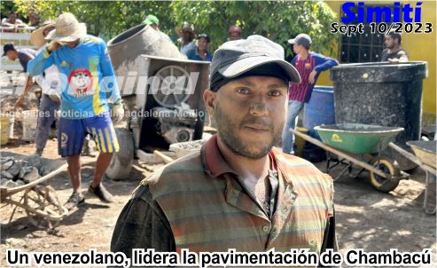 Todo está listo para darle fin a la pavimentación de la calle de Chambacú.