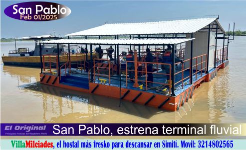 Los sampableros estrenan terminal de transporte fluvial. ¡Adiós al muelle flotante viejo!”