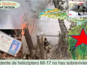 Helicóptero MI-17 se accidento en el sur de Bolívar, no hay sobrevivientes.