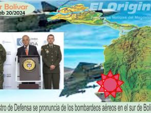 Ministro de Defensa se pronuncia por los bombardeos aéreos en el sur de Bolívar.
